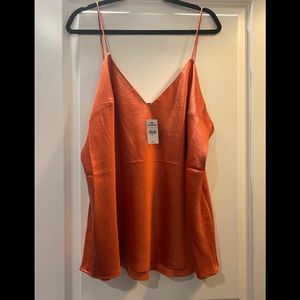 Express Orange Silky Tank Top